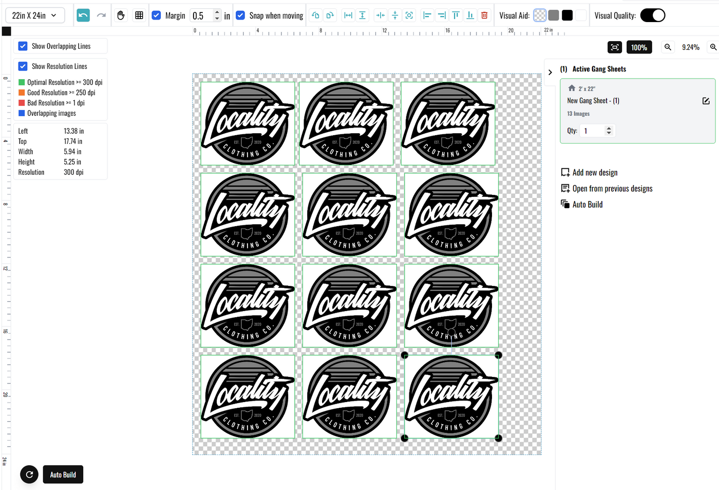 DTF Gang Sheet Builder