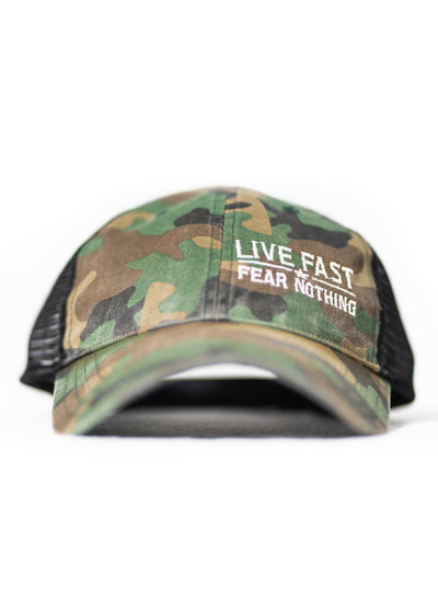 Camo Live Fast Unstructured Snapback