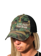 Camo Live Fast Unstructured Snapback