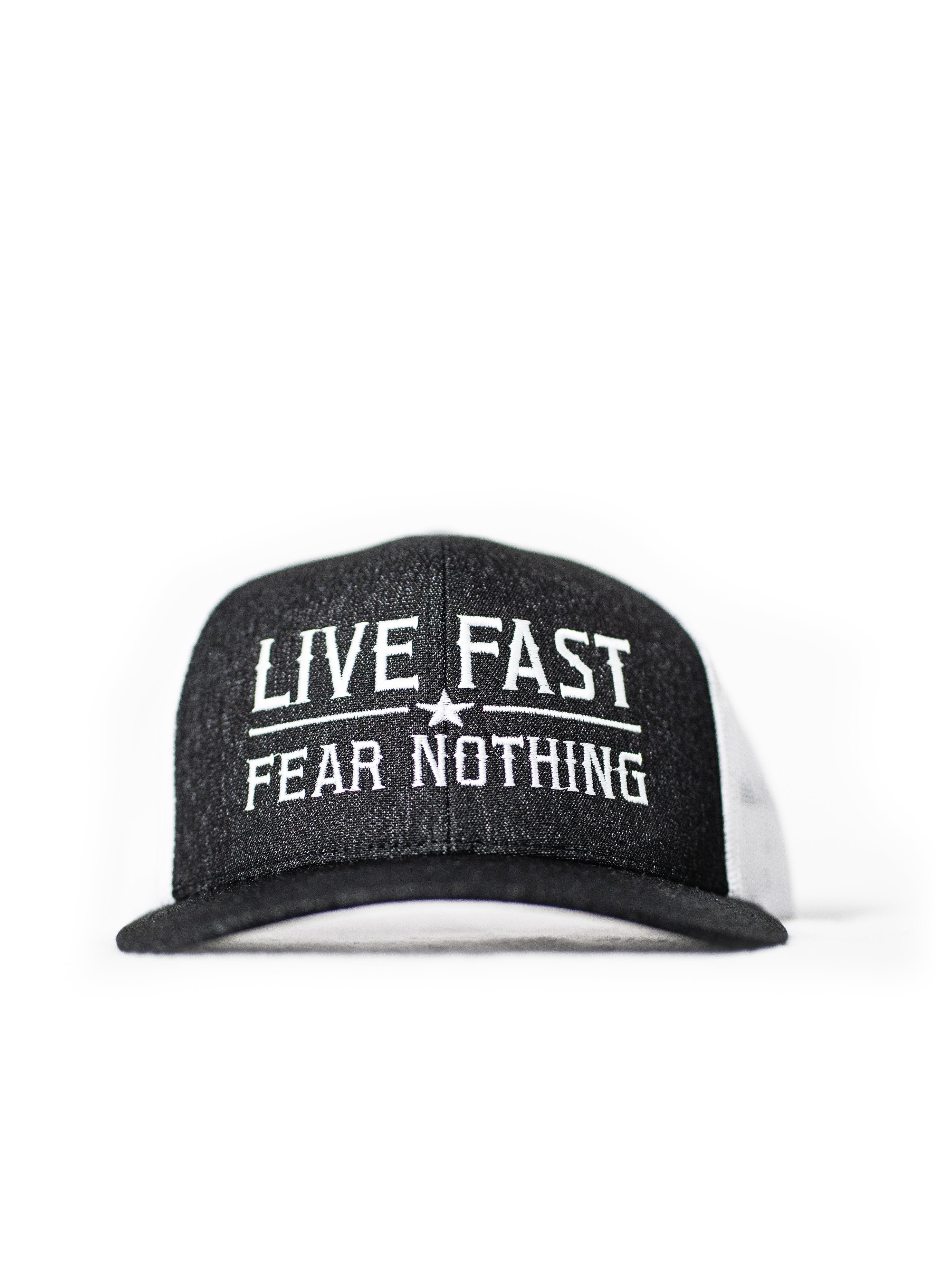Live Fast White/Black Big Logo Snapback