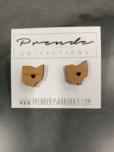 Wood Ohio Earrings