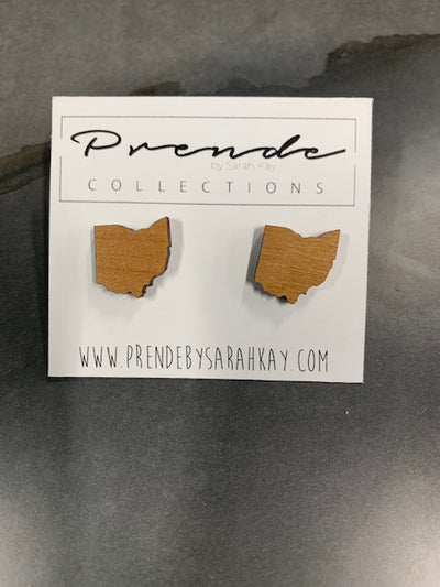 Wood Ohio Earrings