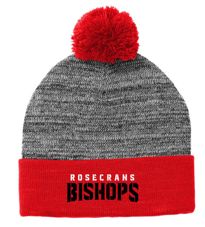 Heather Pom School Beanie