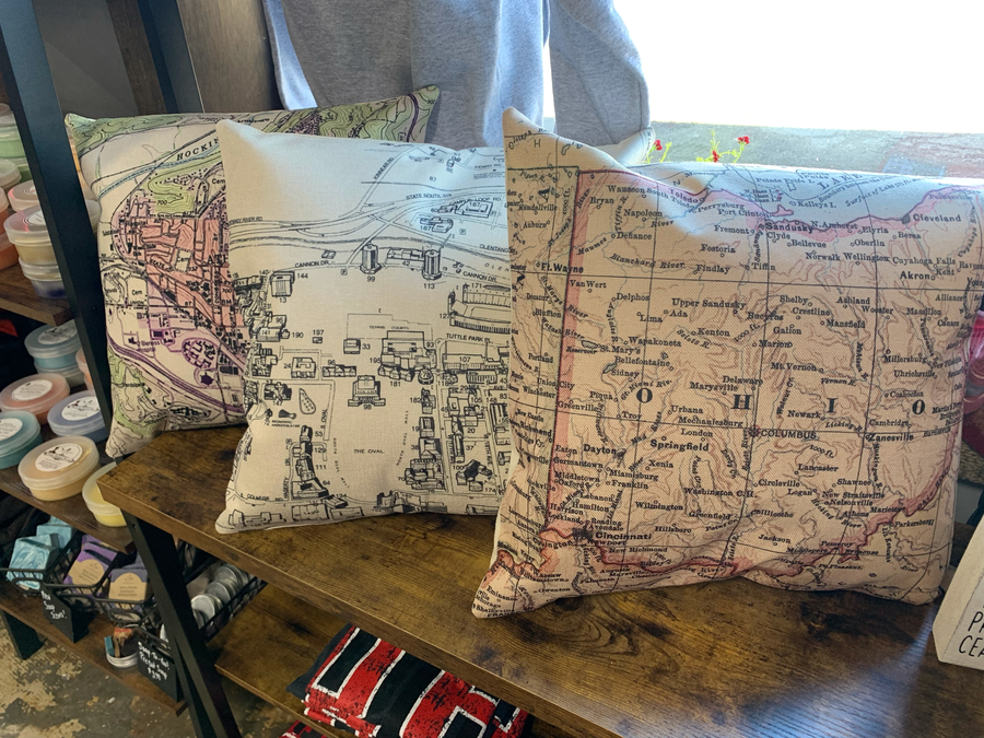 Map Throw Pillow