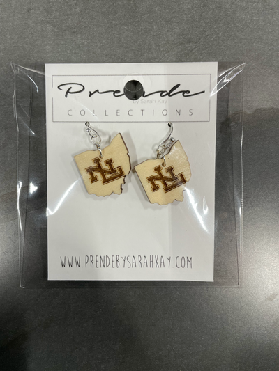 Wood School Logo Earring