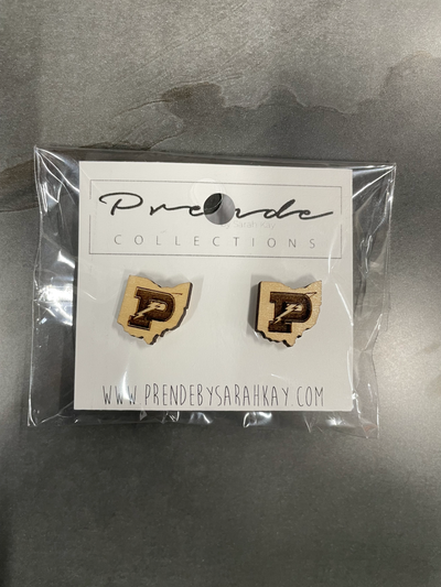 Wood School Logo Earring