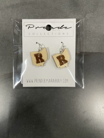 Wood School Logo Earring