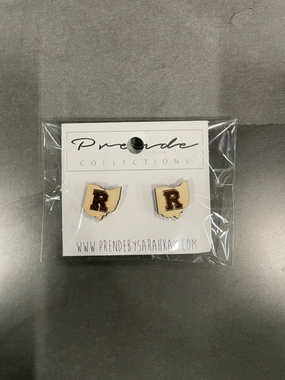 Wood School Logo Earring