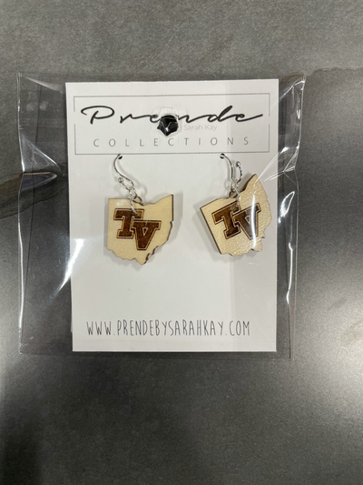 Wood School Logo Earring