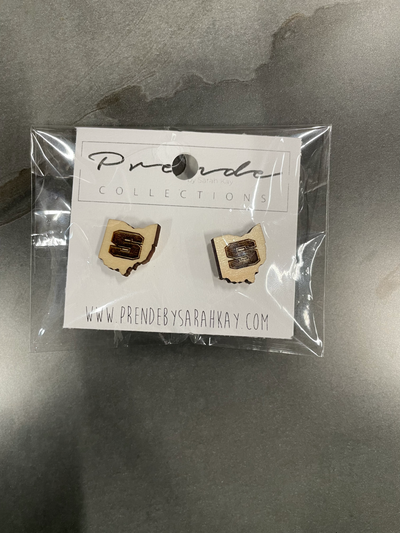 Wood School Logo Earring