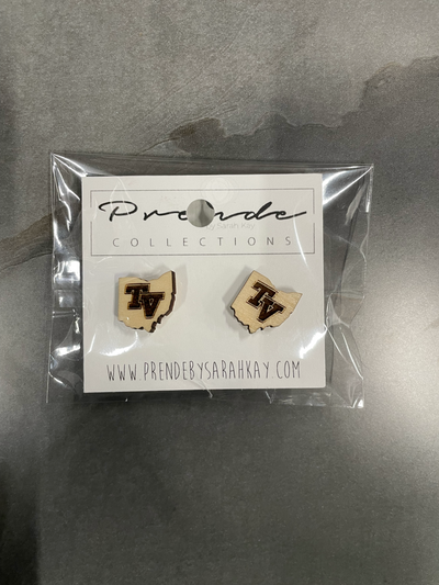 Wood School Logo Earring