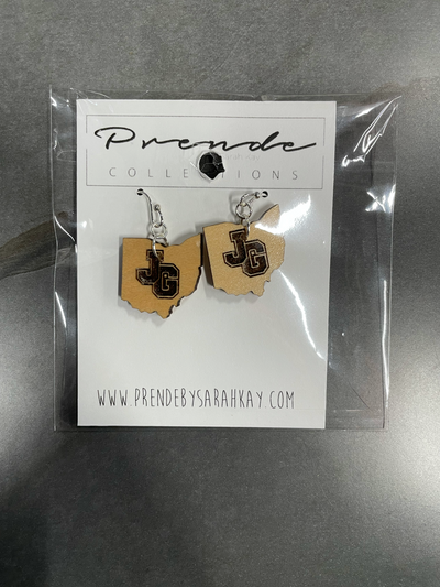 Wood School Logo Earring