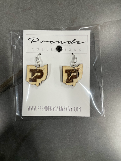 Wood School Logo Earring