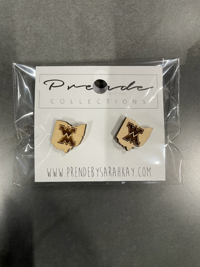 Wood School Logo Earring