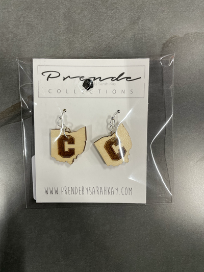 Wood School Logo Earring