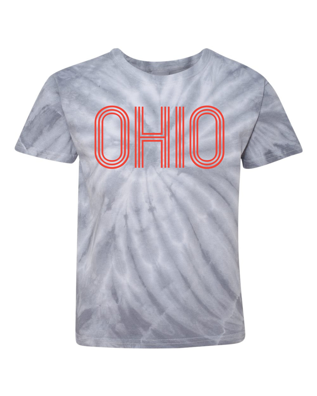 Youth Retro Ohio Tie-Dye Fluorescent Tee