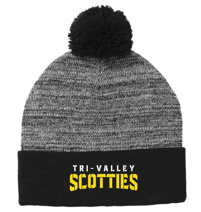 Heather Pom School Beanie