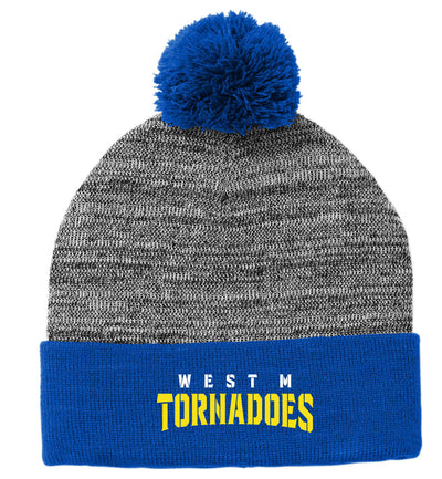 Heather Pom School Beanie