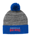 Heather Pom School Beanie